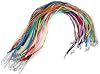RayLineDo 10 Pieces Colorful Ribbon Waxen Organza Cord Adjustable Necklace with Lobster Clasp for DIY Jewelry Making
