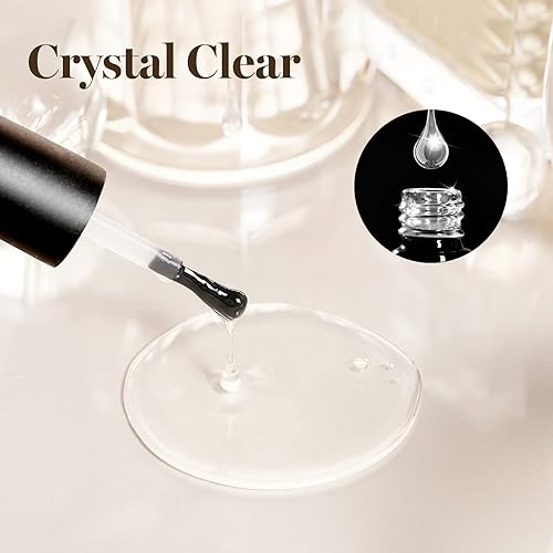 Miniatura 4 de Beetles - Esmalte de uñas de gel 5 en 1, gel fortalecedor y gel para florecer uñas, 0.5 onzas líquidas, esmalte de gel transparente UV LED para