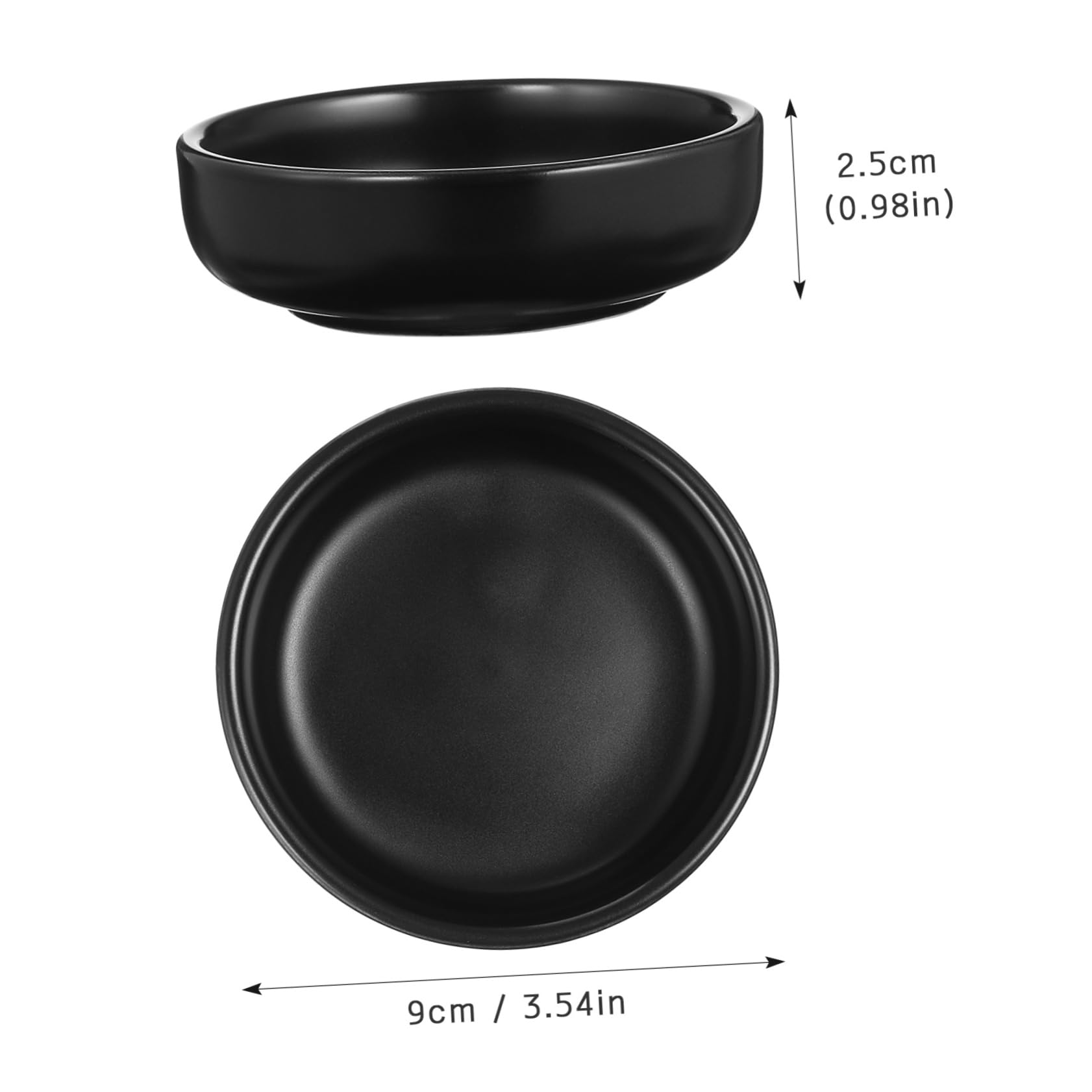 Cabilock Small Sauce Dishes Set 6pcs Ceramic Sauce Serving Bowls Snack Plates for Sushi Seasonings