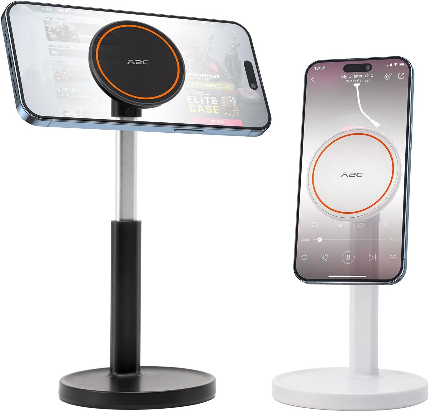 Aluminum Alloy Magnetic Phone Stand, Adjustable & Foldable Desk Holder, Non-Slip Base, Compatible With MagSafe Devices, For IPhone 16/15/14/13/12 Pro - Foto 5