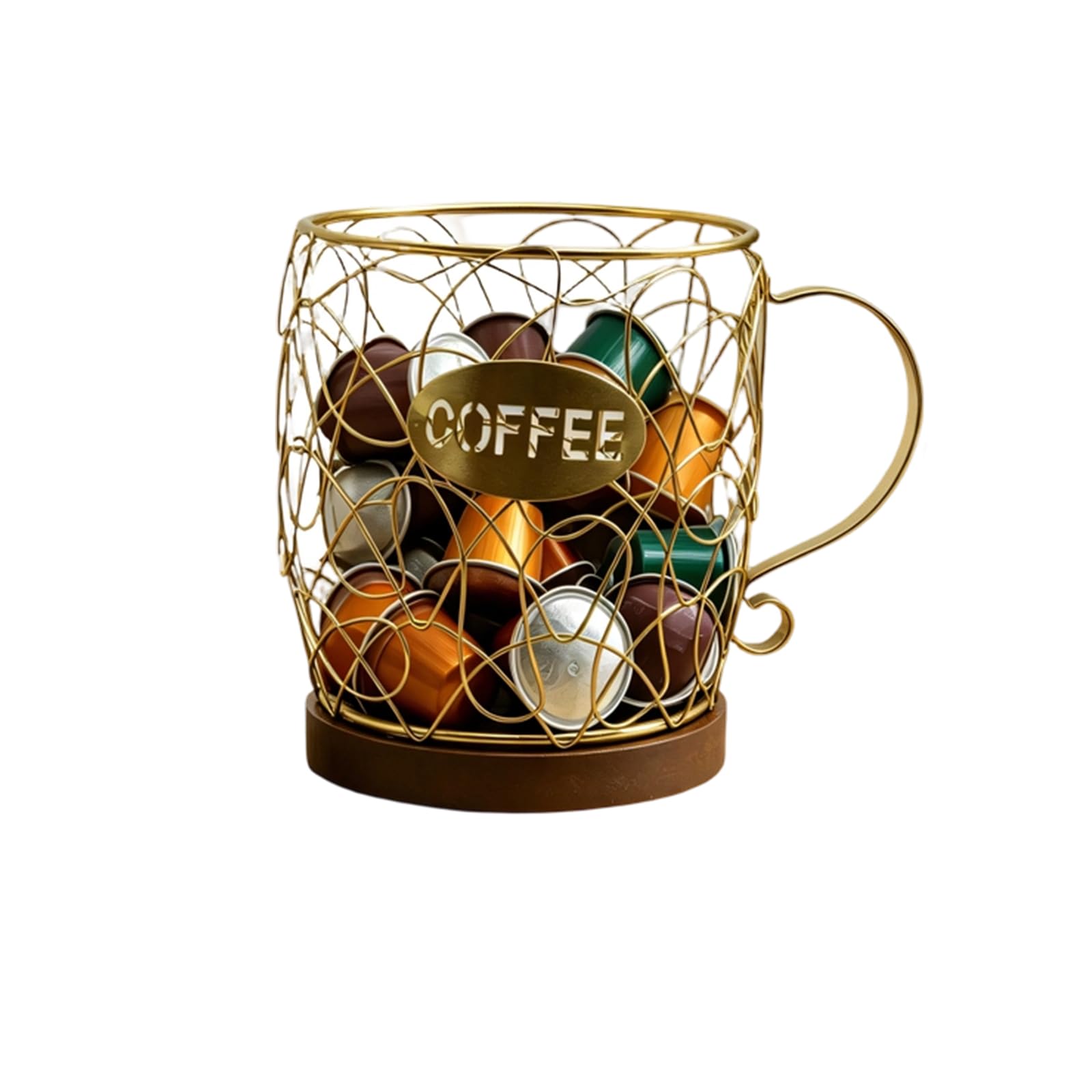 Kaeltsyn Sturdy Metal Coffee Pods Dispenser for Quick Access in Busy Morning Routines Space Saving Coffee Storage