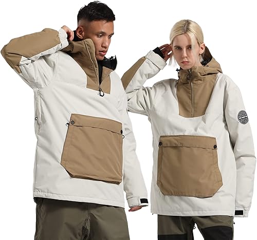 Miniatura 4 de BSASB Chaquetas de esquí para hombre y mujer, abrigos de invierno para snowboard, chaqueta cálida impermeable a prueba de viento para mujer, esquí,