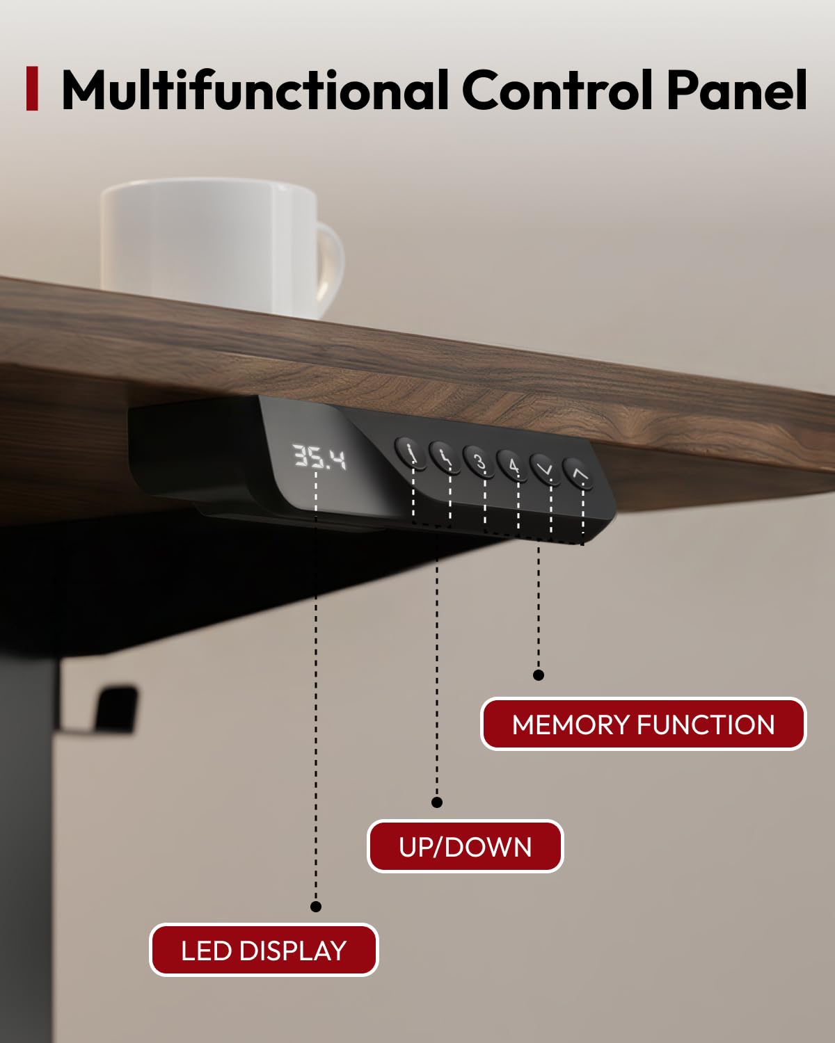 SANODESK Standing Desk Height Adjustable Electric Stand up Desk 79x32 Inches Sit Stand Home Office Desk with Splice — view 9