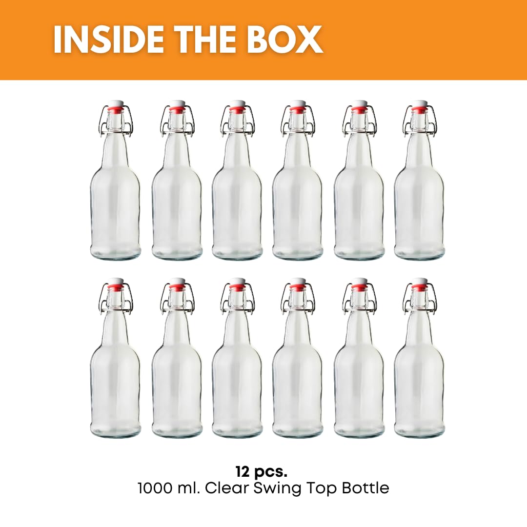 Amazon.com: FastRack Swing Top Glass Bottles |33 oz – Pack