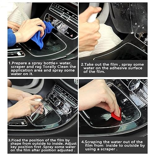 Film transparent pour Bentley Bentayga 2021 protection console centrale habitacle