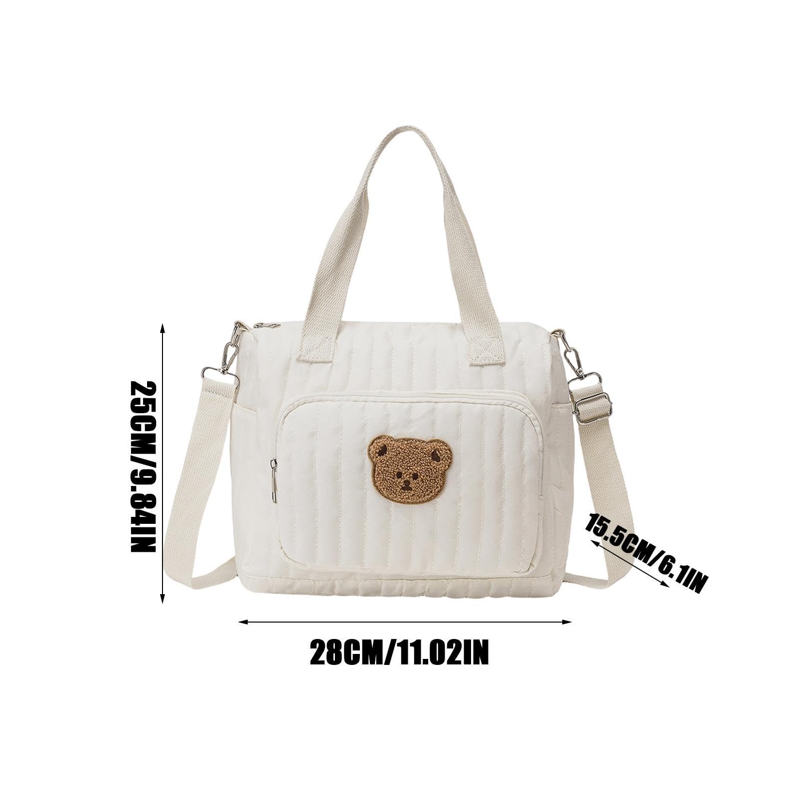 Borsa Da Ospedale Per Mamme, Comoda Da Trasportare, Materiale In Cotone Poliestere, Borsa Da Clinica, Mommy B-Ag, Design Con Orsetto Adorabile, Per Viaggi, Lavoro, Palestra, Scuola, Ospedale, Spiaggia