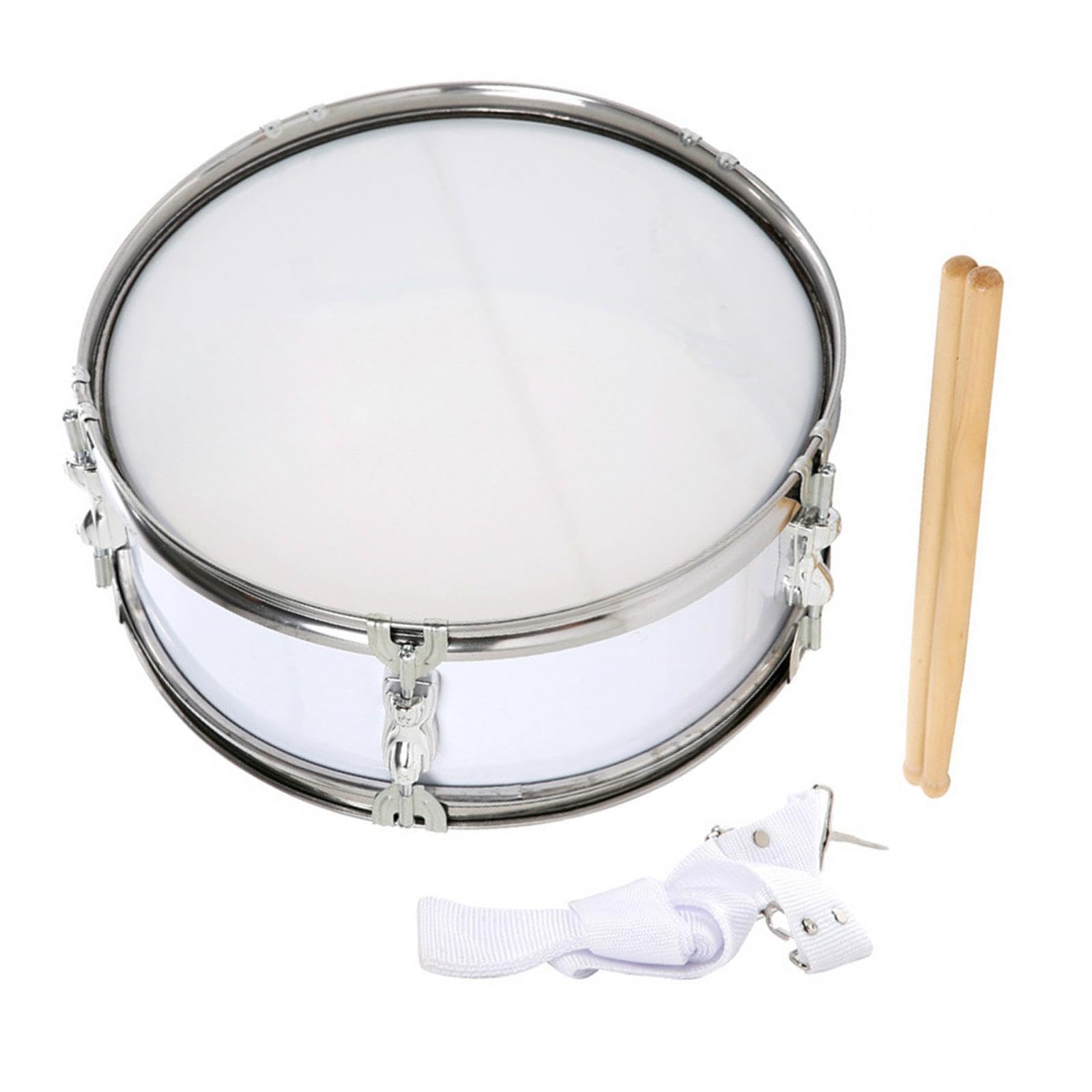 F Fityle Instrumento Musical de Aprendizaje Profesional, Tambor de percusión para niños y jóvenes, Blanco Perla