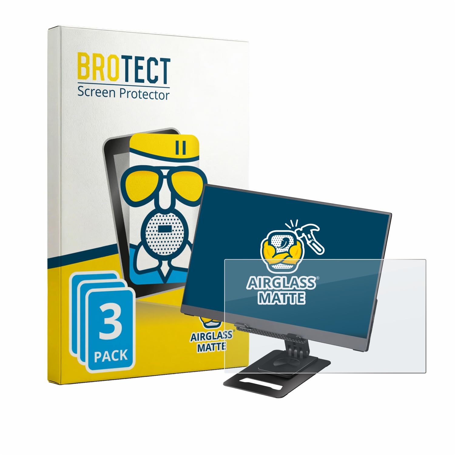 brotect Pellicola Vetro Opaca per Ingnok YN02D 15.6" (3 Pezzi) Protezione Schermo [Anti-Riflesso, Durezza 9H]