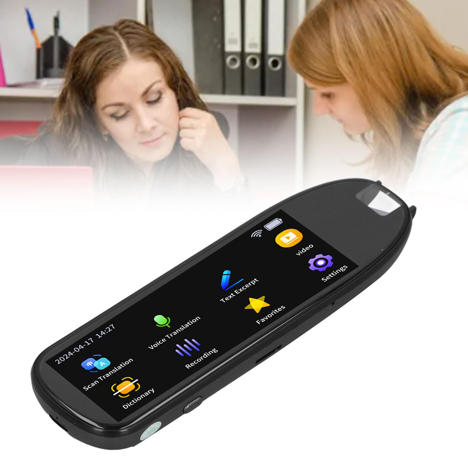 Zerodis Stylo de Lecture Intelligent, Traducteur de Langue Portable avec écran LCD de 5,0 Pouces, Prise en Charge Multilingue, Numérisation Rapide et Précise pour Les Voyages et Les Salles de Classe