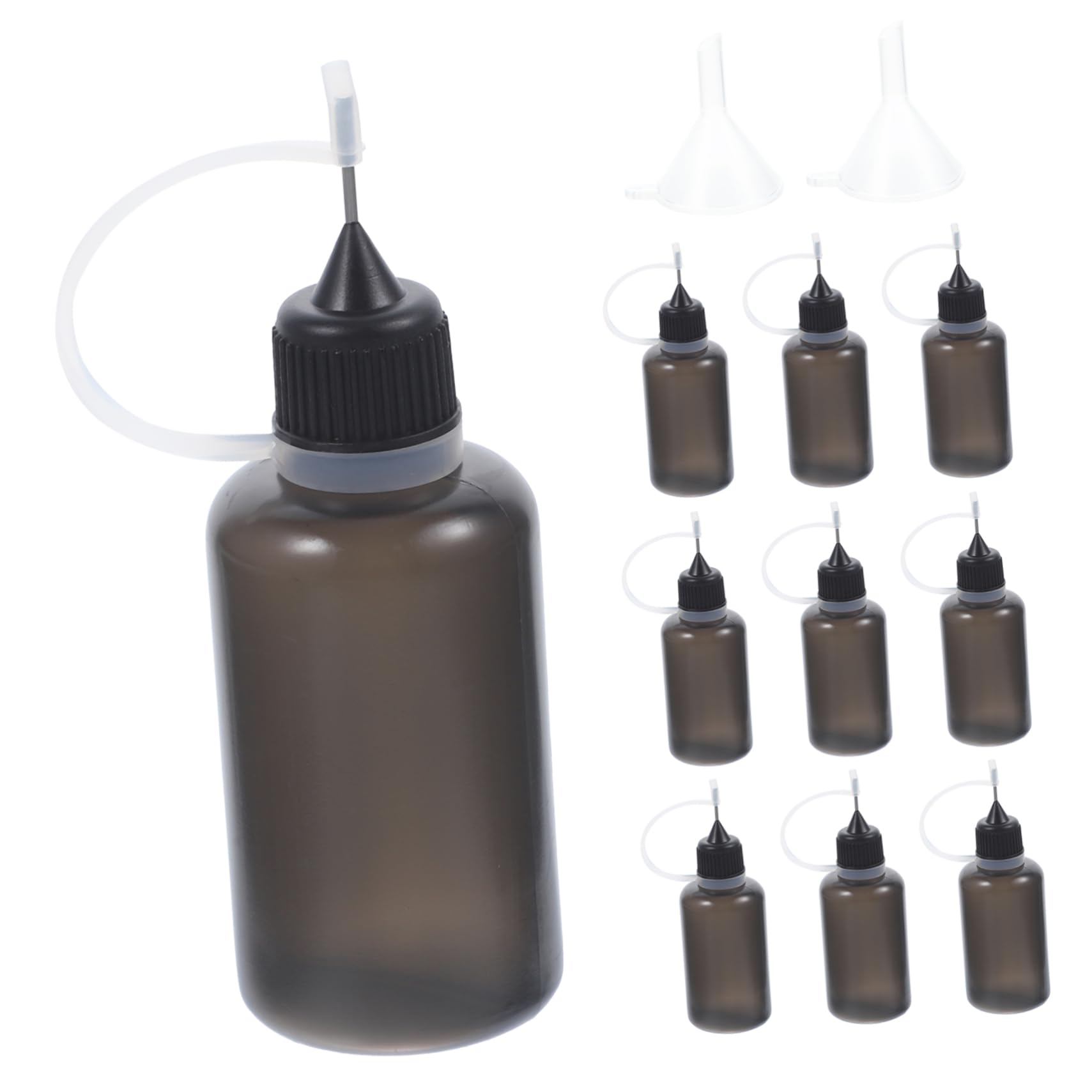 Unomor Applicator Bottles 10 Pack Mini Glue Bottles with Funnel for Precise Application