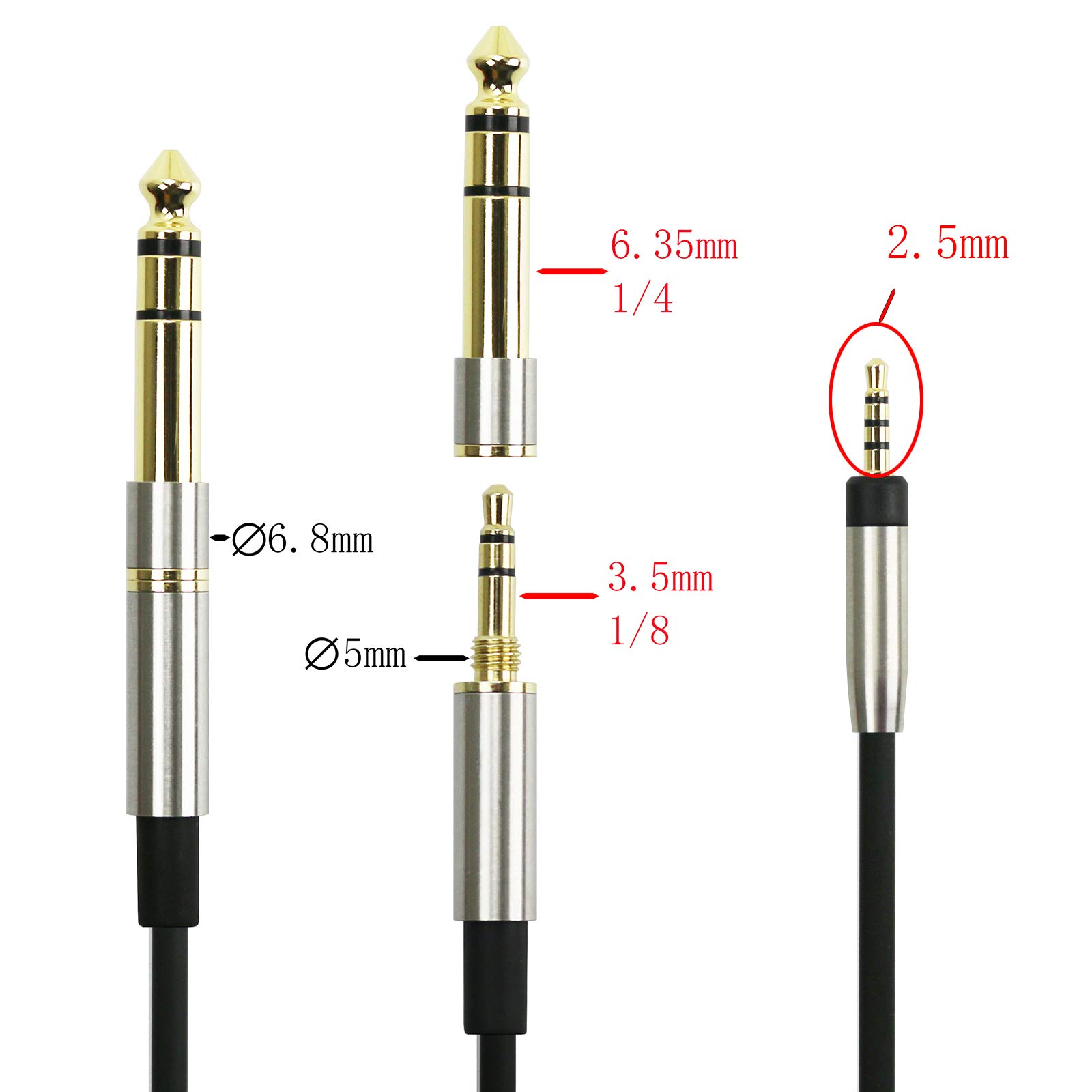 NewFantasia Replacement Audio Upgrade Cable Compatible with Bose 700, QuietComfort 25, QuietComfort 35, QC25, QC35 II, QC35, QC45 Headphones 3meters/9.9feet 1