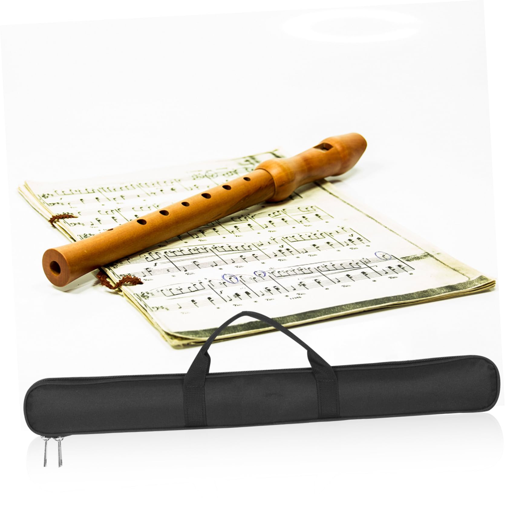 GLSTOY Professional Flute Bag Two Flutes Holder Bamboo Flute Storage Pouch Carrying Strap