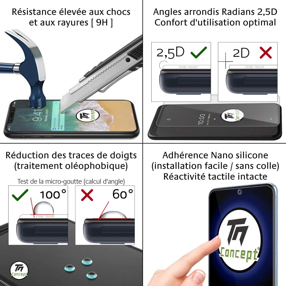 Vitre protection d'ecran en verre trempé pour Google Pixel 4a lot de [X2] - Protection d'écran pour smartphone - Achat & prix