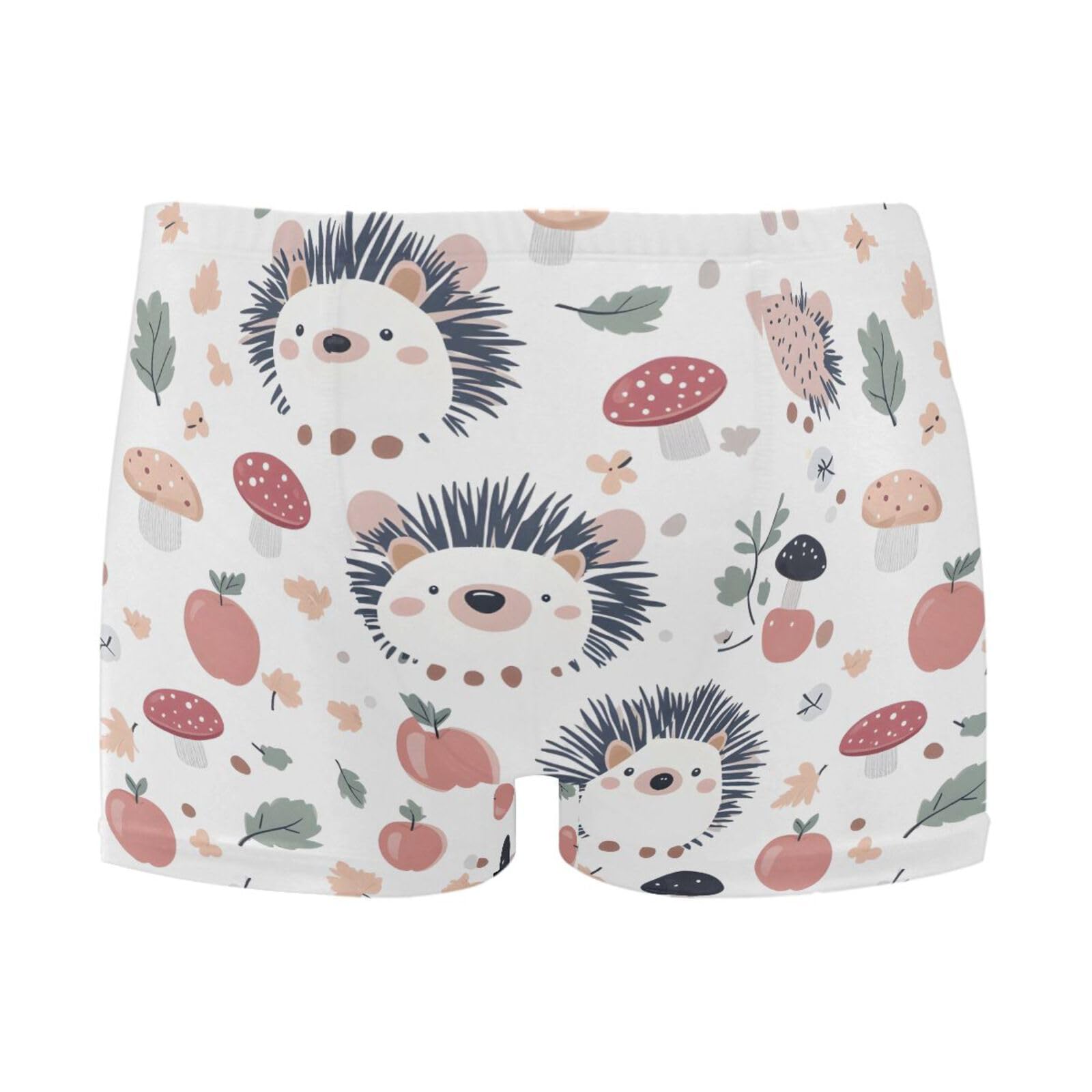 UMIRIKO Cute Hedgehog Mushrooms Mens Swim Trunks Swimwear Bathing Suit Swim Brief Square Leg Board Short S-3XL 202b9131