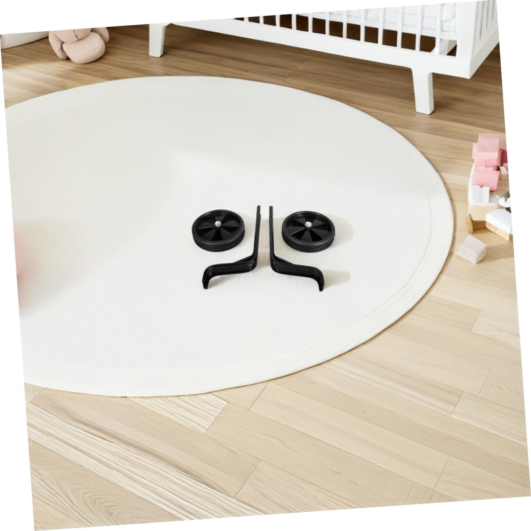 Toyvian Ruote Ausiliarie per Bicicletta Bambini 12-20 Pollici, Nero | Metallo, Montaggio su Bici e Triciclo, Regolazione per Ruote 12-20 Pollici, Accessori per Bambini