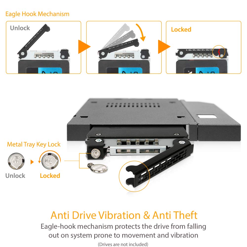 Amazon.co.jp: ICY DOCK 2.5インチ SATA/SAS HDD/SSD 頑丈なフルメタル  