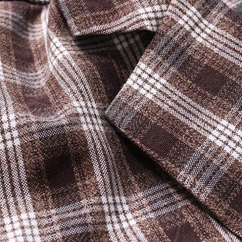 Blazer masculino Abetteric com dois botões e gola xadrez, As1, US L=China XL