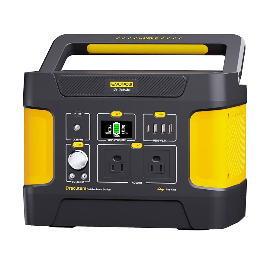 ポータブル電源 600W 515Wh LiFePO4 Amazon.co.jp: Evopow ポータブル電源 リン酸鉄リチウム 515Wh