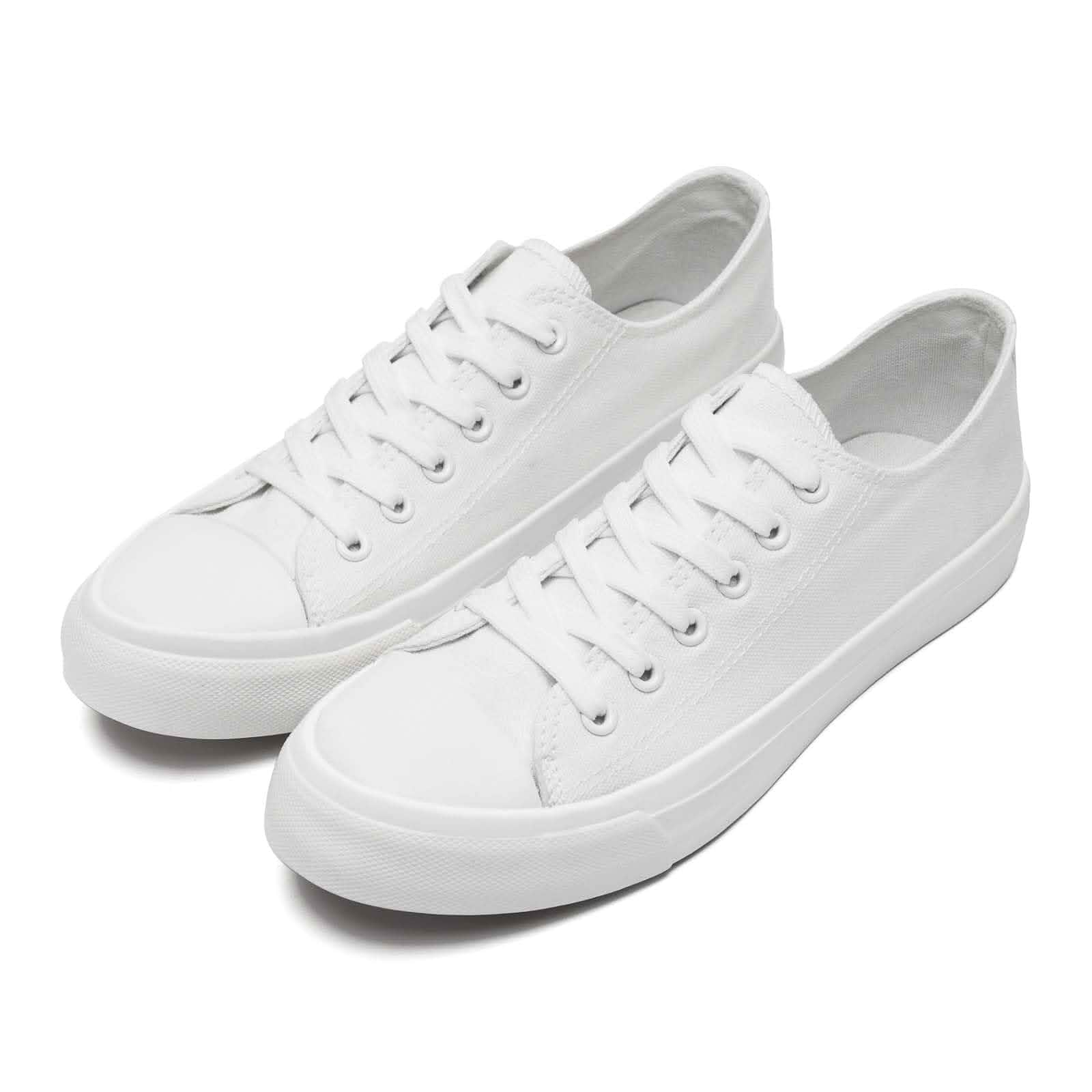 rosyclo Canvas Shoes for Women and Men, Low Top Canvas Sneakers Fashion Lace Up Comfortable Womens Classic Casual Tennis Walking Shoes