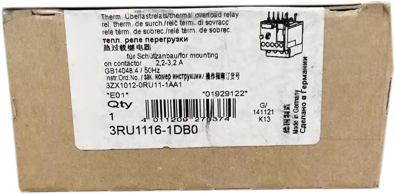 Relais de surcharge thermique 3RU1116-1DB0 eviter les pannes moteur