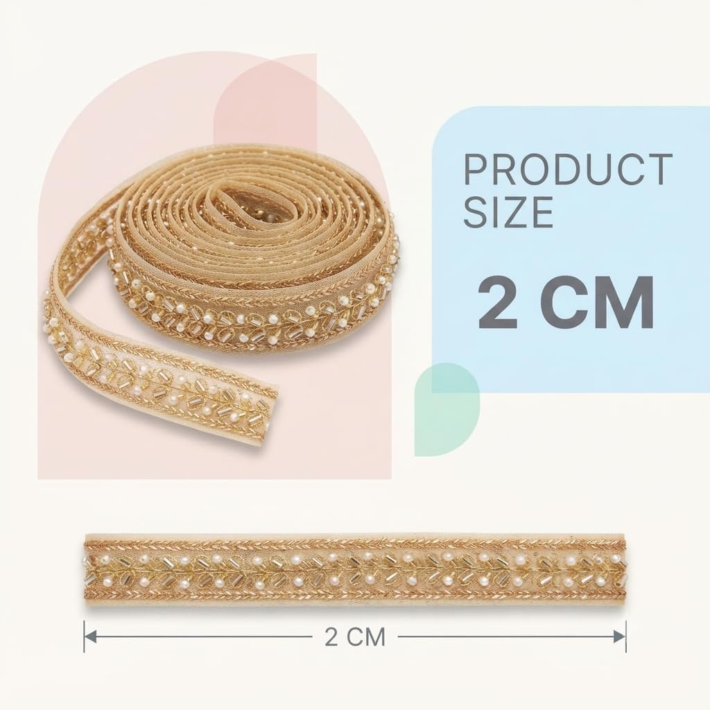 Sewing Lace Border Trim for Saree Dupatta Blouse Dress DIY Crafts 9 Yard