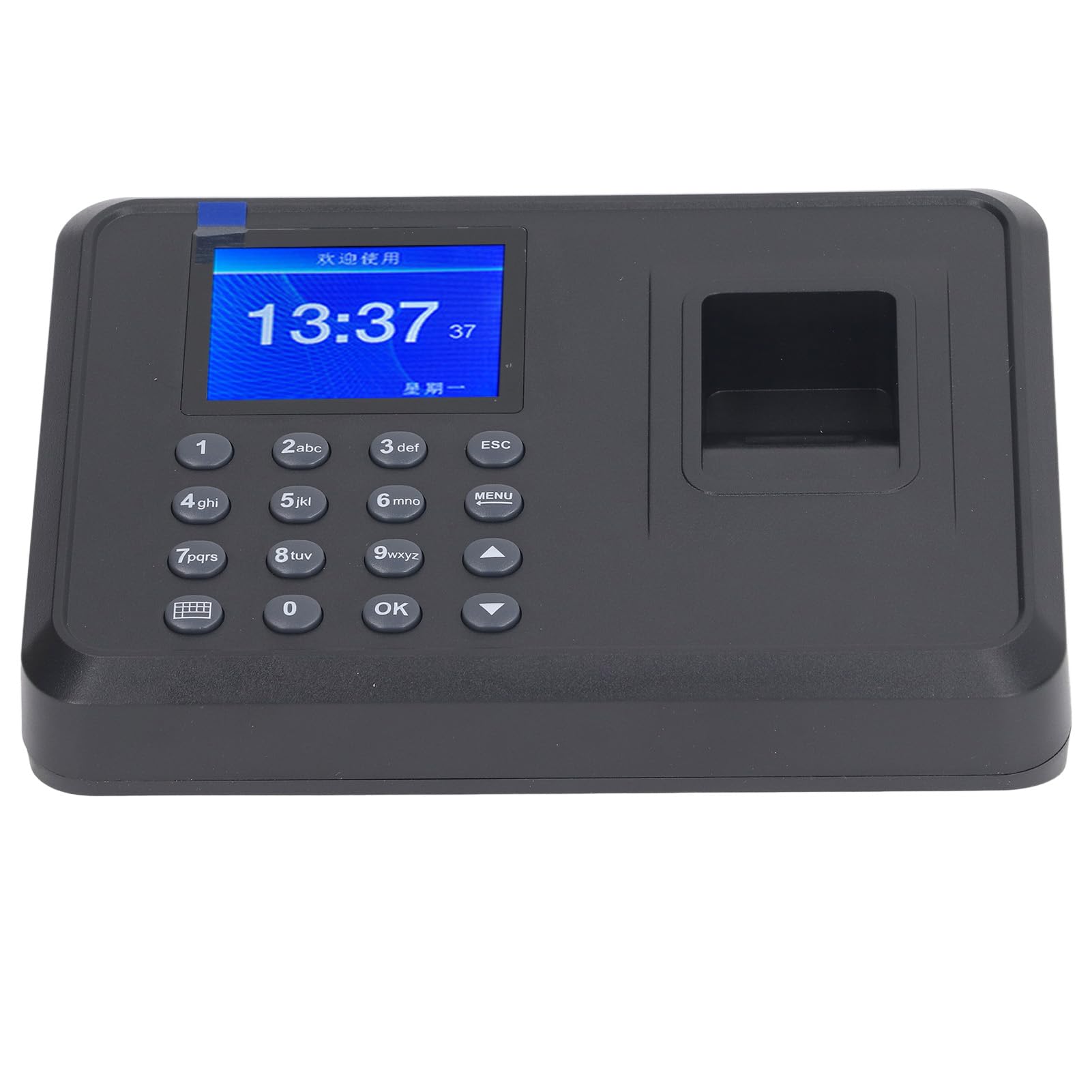 Fingerprint Time Attendance Machine Multi Languages Voice Reminder Fingerprint Password Employee Time Clock 100?240V (US Plug)