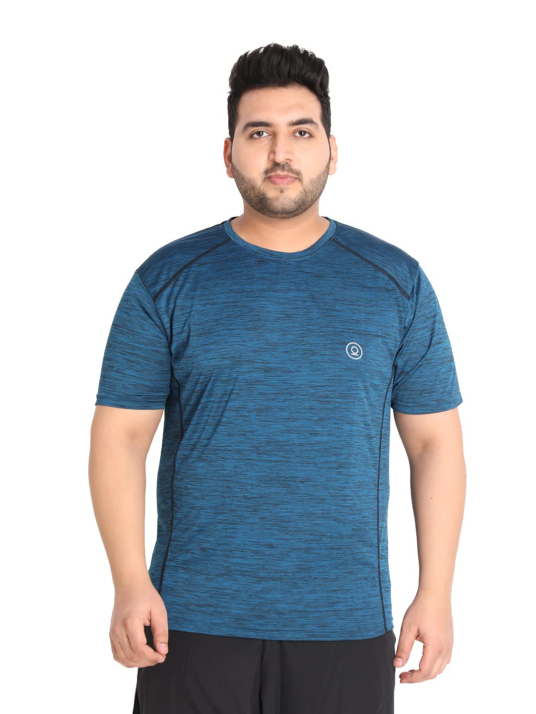 CHKOKKO Men's Polyester Regular Fit Solid Sports T-Shirt-picture-25