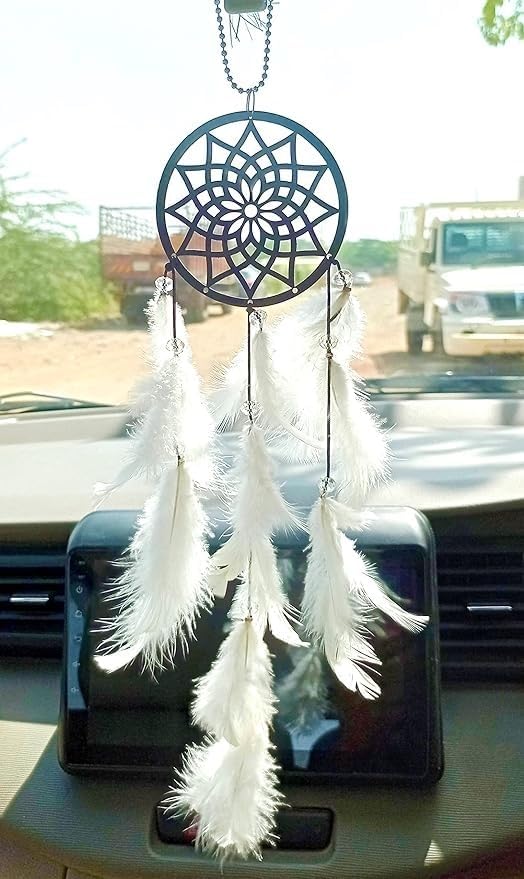 Mandla Flower Car Hanging Dream Catcher for Home & Office Decor, Gifitng, Car Hanging (Pack of 1)