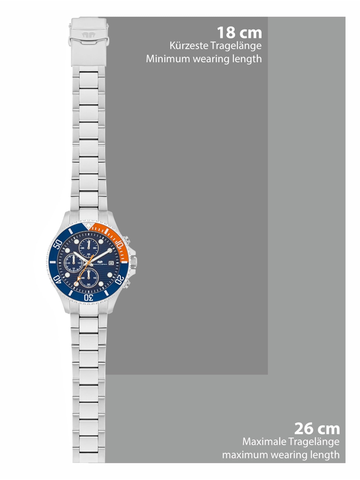 Rhodenwald & Söhne Herren Uhr Edelstahl Silber Quarzwerk 5 ATM