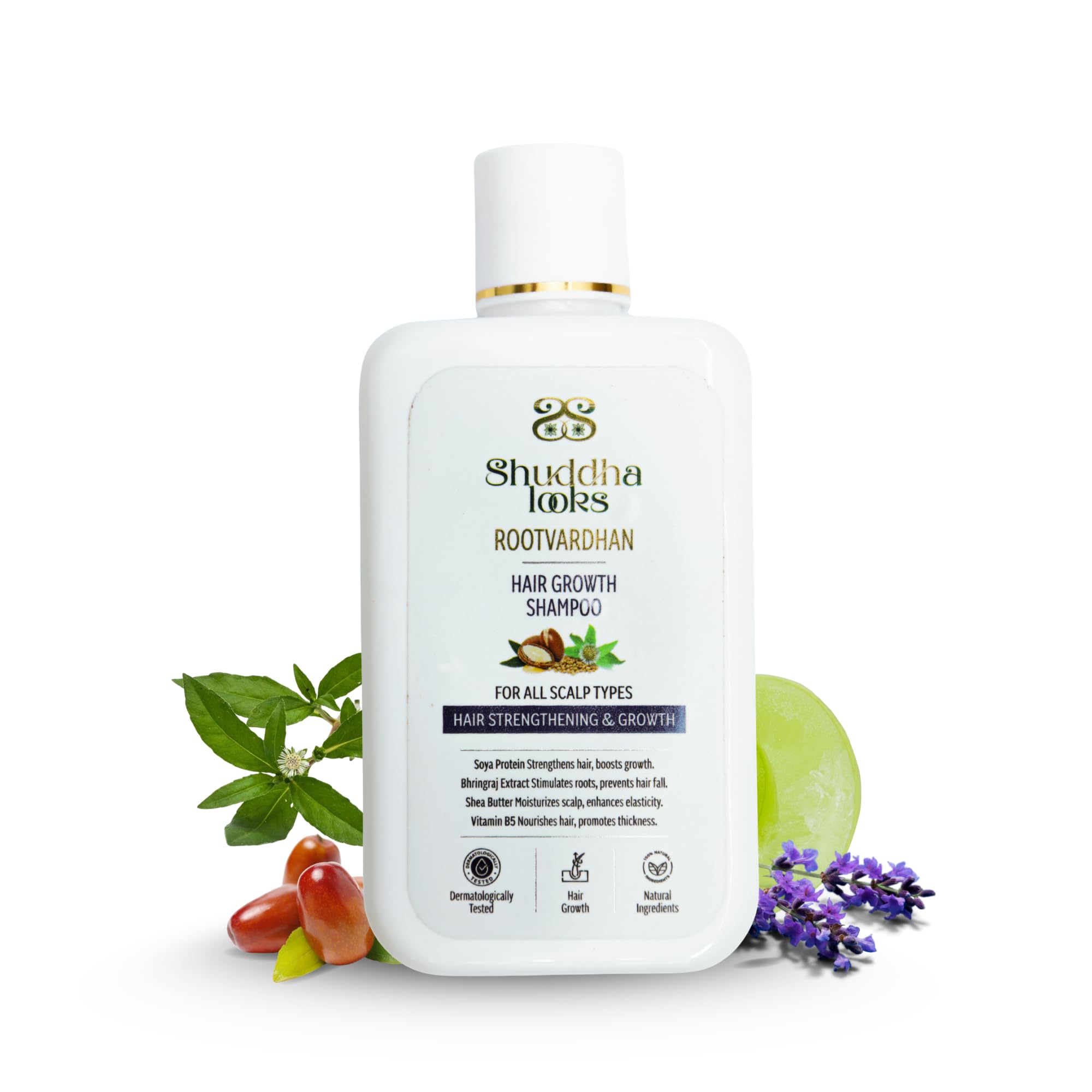 Root Vardhan Shampoo | Natural Ingredients | For All Scalp | Hair Density with Soya Protein, Shea Protein, Vitamin, and Bhringraj Extract | For Men & Women | 200 ml-image-48
