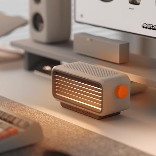 Miniatura 3 de Minimalist USB Ambient Desk Lamp with Mechanical Louvers, Soft Warm Glow for Bedroom & Home Office Decor, Modern Table Light, Gray