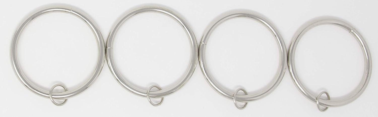 Urbanest Set of 16 Metal Curtain Eyelet Rings 2-1/2 Inch Inner Diameter (Antique Brass)