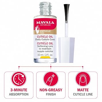 MAVALA Cuticle Oil Nail Care| Sulfate & Paraben Free | Cuticle Softener | Moisturizes Nail Bed | Improve Nail Appearance | Encourage Nail Growth | 0.3 Ounce