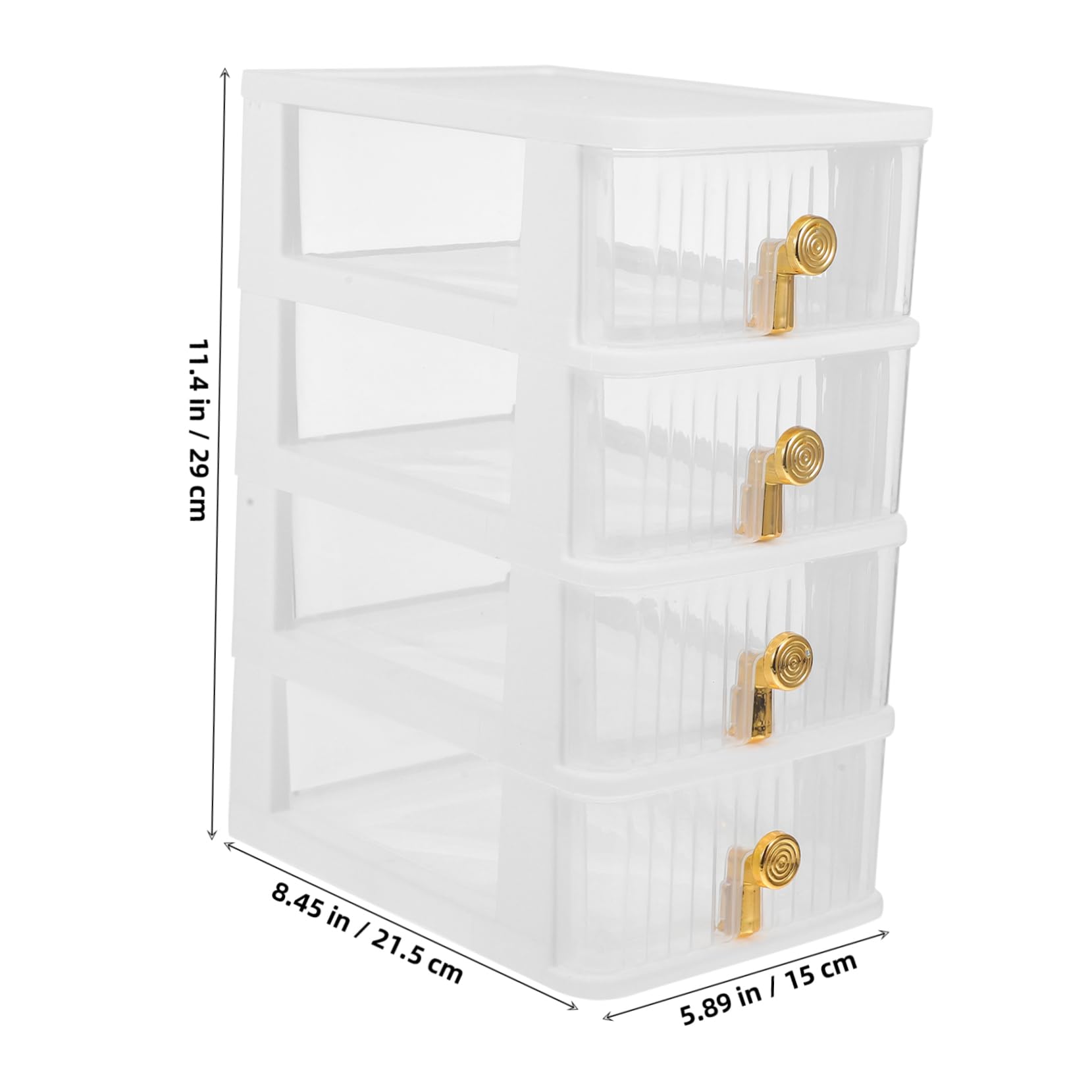 Caja Organizadora De Escritorio Transparente Diseño De Cajón Para Almacenamiento De Cosméticos Materiales De Oficina y Accesorios Medidas Para Mantener El Orden El Hogar y