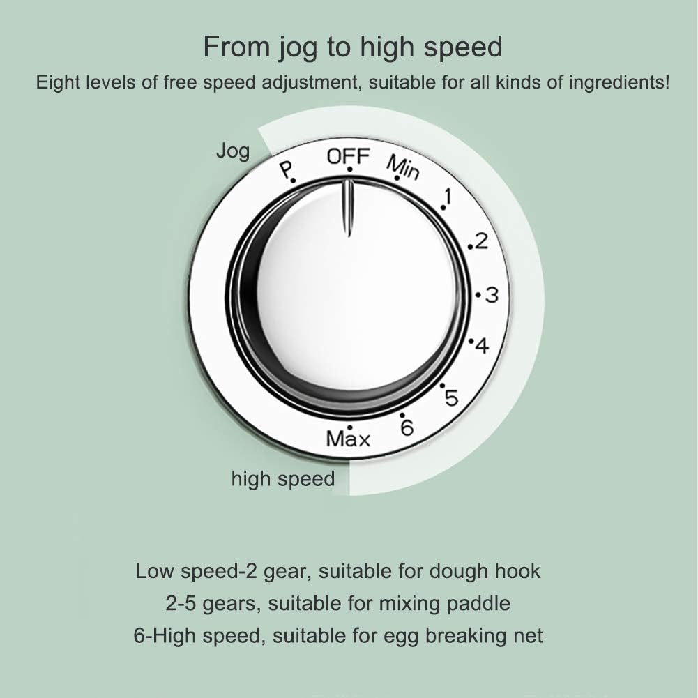 Stand Mixer Safe Dough Hook Flat Beater Wire Whip 1200W 6-Speed Tilt-Head Electric Mixer with 4.2 QT Stainless Steel Bowl