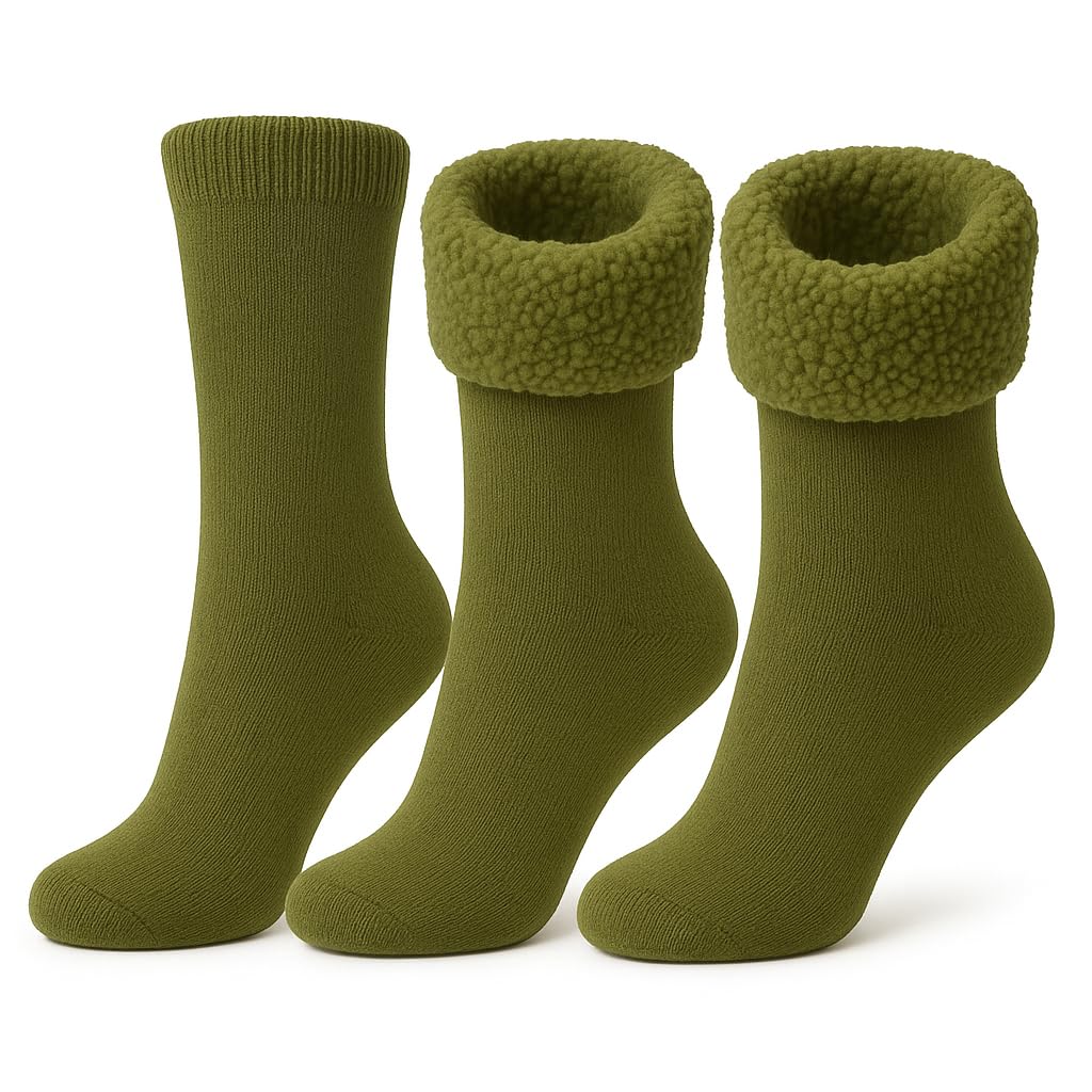 plusox Men's Warm Woollen Thermal Socks, Calf Length Cozy Knitted Thick Winter Socks, Stretchy Elastic Multicolour, One Size, Pack of 3-picture-38