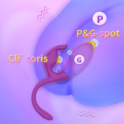 Miniatura 2 de Vibrador de conejo para el punto G del clítoris para mujeres, juguetes sexuales 2 en 1 para adultos, estimulador anal vaginal con 10 modos de