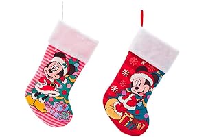 19-Inch Kurt Adler Mickey and Minnie Christmas Tree Stockings
