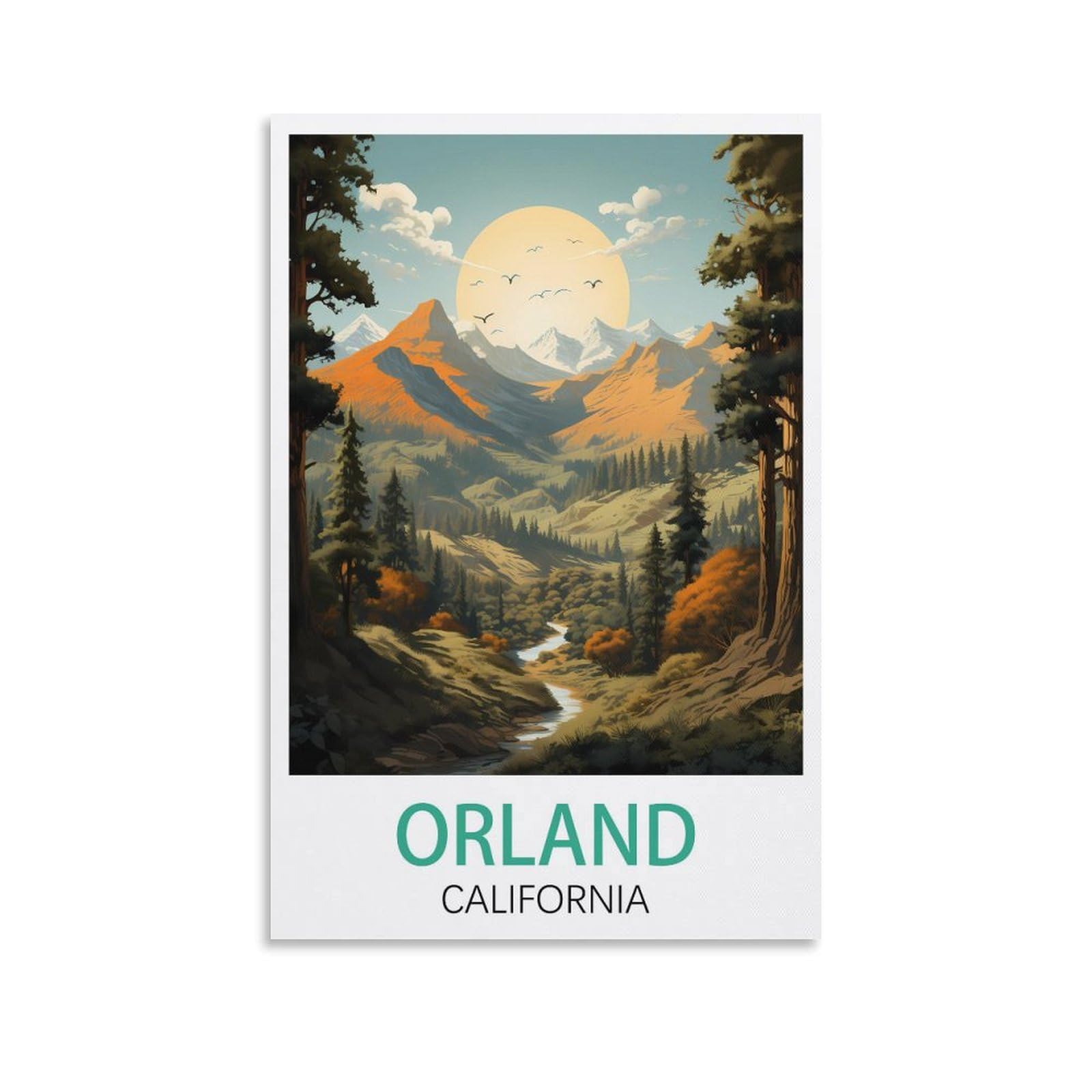 EZMLFA 5D Diamond Painting Kits,Orland California Diamond Art Kits Adults, Create Your Own Diamond Painting Full Drill Gifts for Home Decor 30x40cm