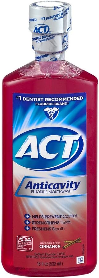 ACT Anticavity Fluoride Rinse Cinnamon 18 oz (Pack of 6)