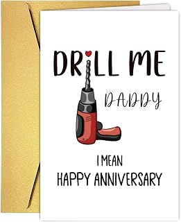 Funny Kinky Handy Man Anniversary Card for Husband Boyfriend Him, Sexy Naughty Wedding Anniversary Card for Husband Boyfriend Fiance from Spouse Wife