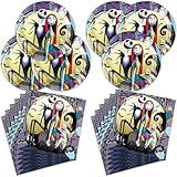 40Pack Before Christmas Birthday Party Supplies include 20 plates, 20 napkins for Before Christmas Party Decoration