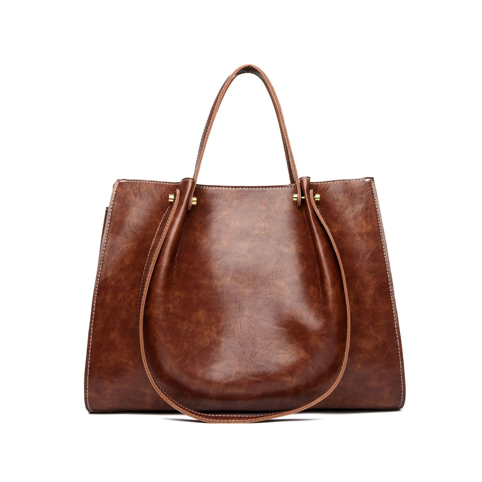 Waniki Handtas voor dames, groot, elegante schoudertas, PU-leer, schoudertas, eenvoudige tote bag, middelgrote shopper, tas, multi-tas, buideltas, hobo draagtas voor werk, school, kantoor, casual