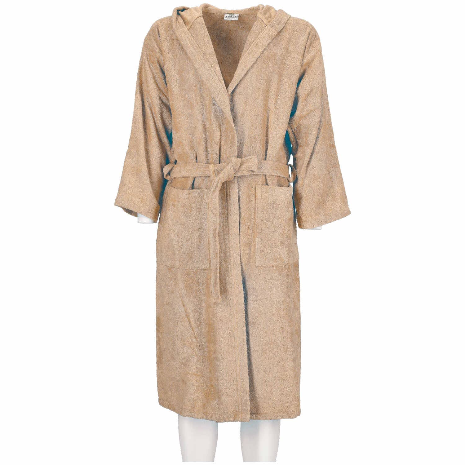 Casatessile Betulle Accappatoio in Fibra di Legno - Beige, L Large Morbido e Assorbente | 100% Naturale e Biodegradabile | Lavabile in Lavatrice | per Pelli Sensibili e Bambini