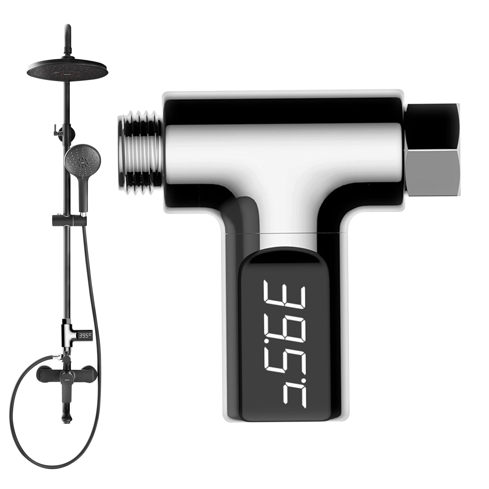 Thermomètre numérique avec écran LED pour éviter l'eau trop chaude - 8