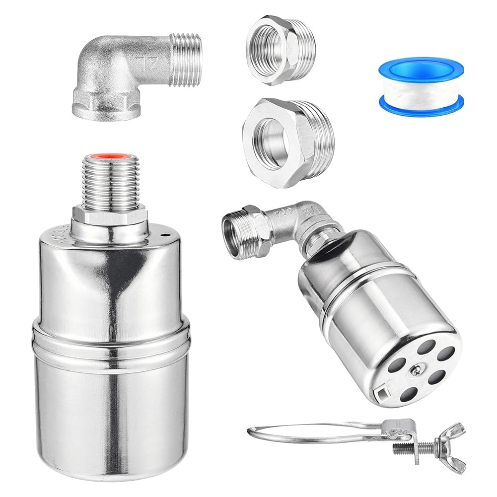 Littimoon 1/2inch 3/4inch 1inch Automatic Float Valve, 304 Stainless Steel Fully Automatic Water Level Control Float Valve