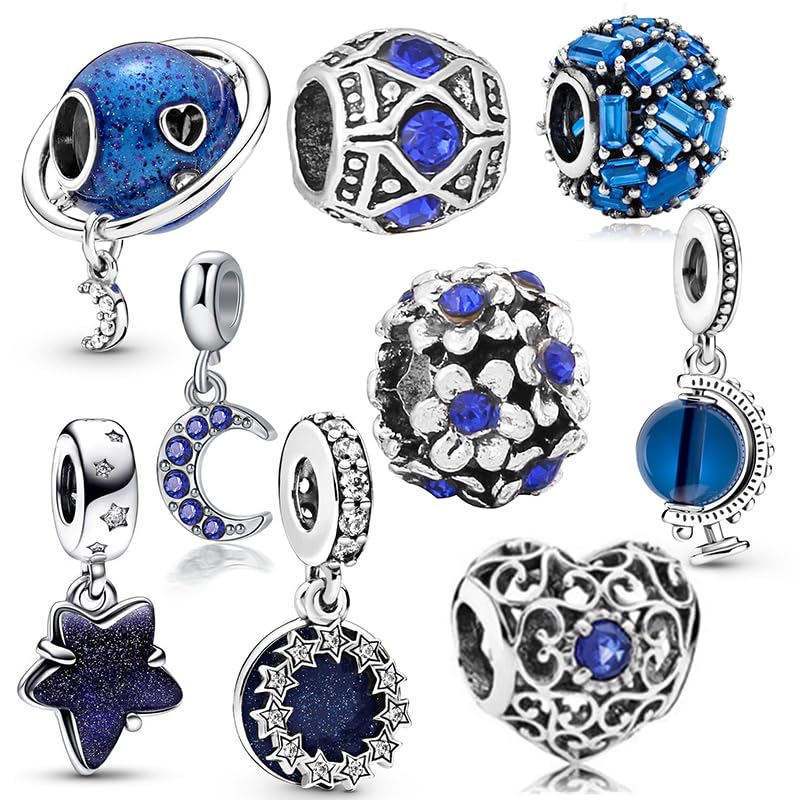 Image of 9Pcs Mixed Theme Charms for Bracelet Making Set