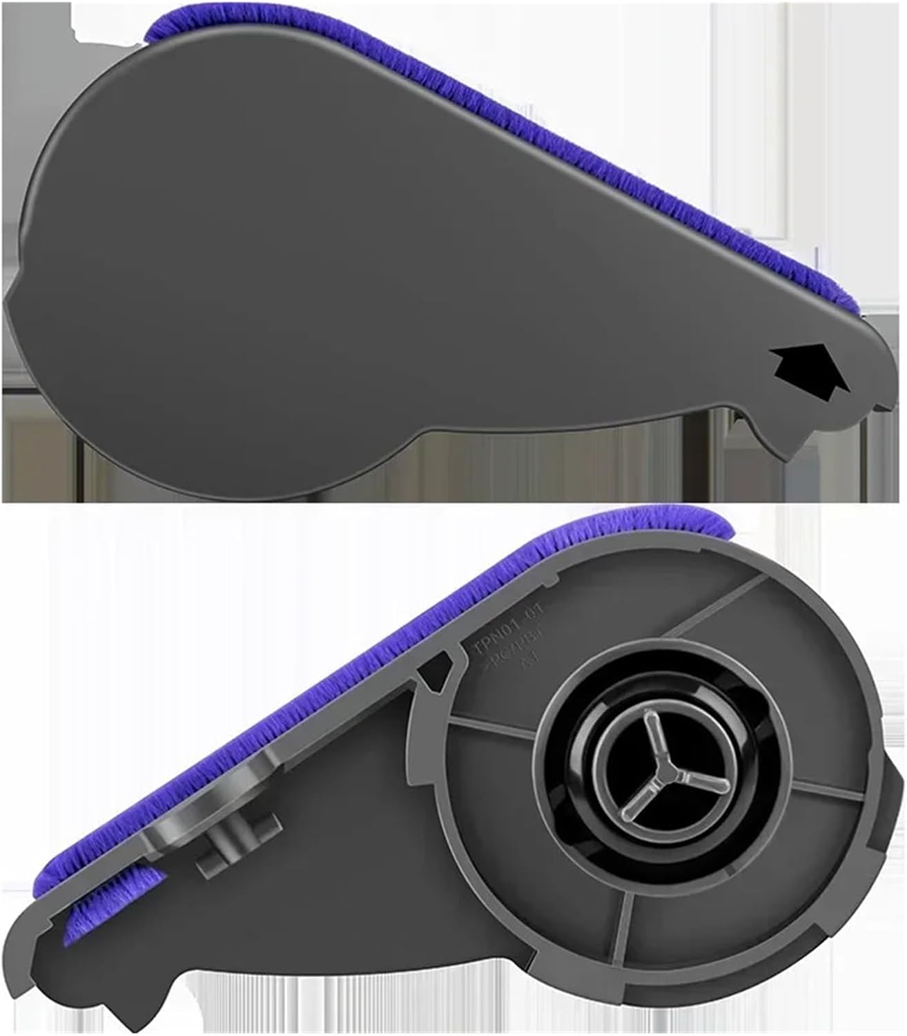 Motorized Soft Roller Brush Suction Head Side Cover Replacement Parts,Compatible for Dyson, V6 V7 V8 V10 V11 V15 Vacuum Cleaner Accessories(2pcs)