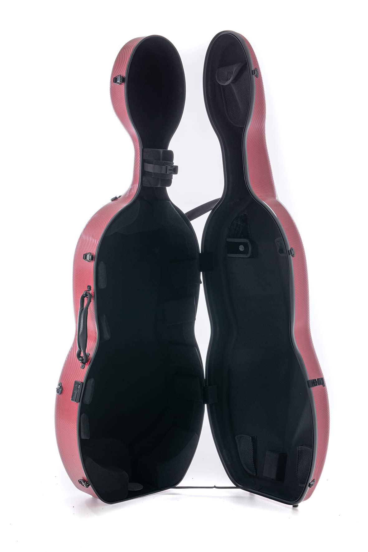 GEWA custodia per violoncello in policarbonato 4/4 rosso con cinghie a zaino e maniglia laterale