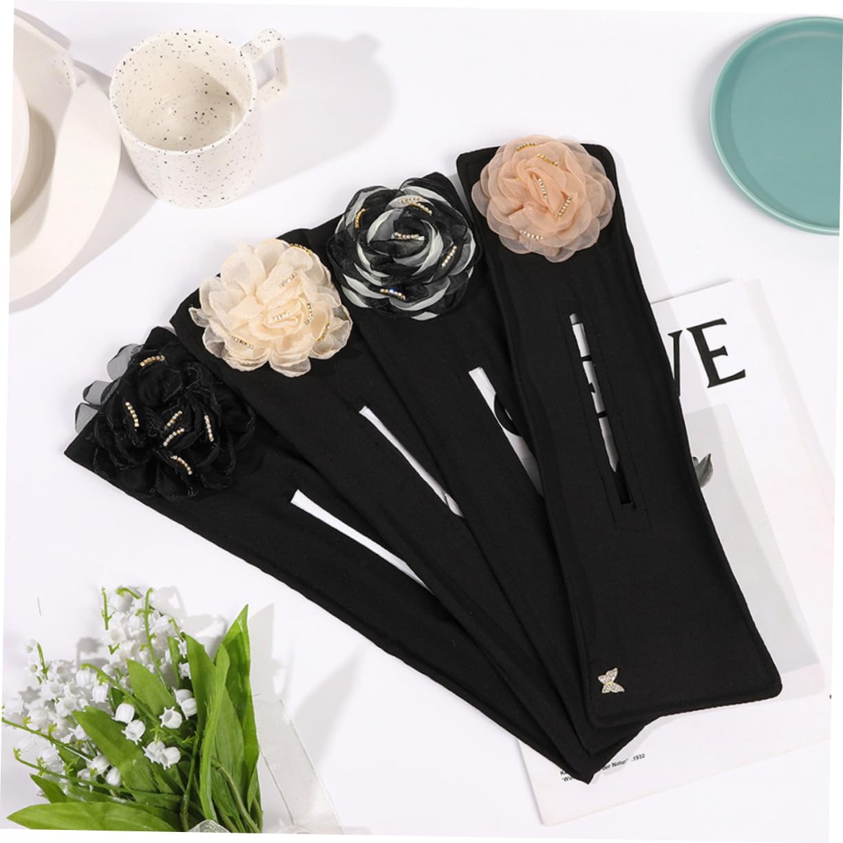 Healeved 12piezas Moldeador De Moño Floral Para Hacer Peinados Herramienta De Decoración De Cabello Para Mujeres y Niñas Para Yoga Fiesta y Deporte